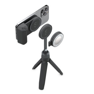 GLP-BE-MN-EFSnapGrip オールインワンキット MagSafe対応モバイルバッテリー内蔵カメラグリップ LEDリングライト セルフィースティック＆三脚 キャリングケース付き ミッドナイトＳｈｉｆｔＣａｍ