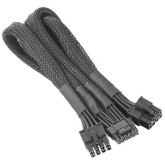AC-063-CN1NAN-A1<BR>PCIe 5.0 スプリッターケーブル Sleeved PCIe Gen 5 Splitter Cable (Dual 8Pin to 12+4Pin) 60cm<BR>Ｔｈｅｒｍａｌｔａｋｅ