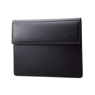 BM-IBSVW02BK<BR>パソコンケース/薄型フラップ/スリーブ型/ソフトレザー/リストレスト一体型/12インチ/ブラック<BR>エレコム㈱