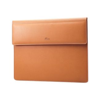 BM-IBSVW03CA<BR>パソコンケース/薄型フラップ/スリーブ型/ソフトレザー/リストレスト一体型/14インチ/キャメル<BR>エレコム㈱