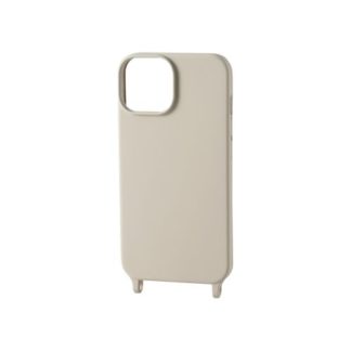PM-A22AHVSCSHGY<BR>iPhone 14/13用ハイブリッドシリコンケース/スマホショルダーストラップホール付き/グレージュ<BR>エレコム㈱