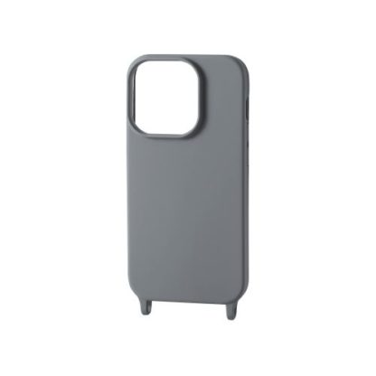 PM-A22CHVSCSHBKiPhone 14 Pro用ハイブリッドシリコンケース/スマホショルダーストラップホール付き/グレイッシュブラックエレコム㈱