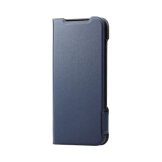 PM-K221PLFUNV<BR>Android One S10用レザーケース/手帳型/UltraSlim/薄型/磁石付き/ネイビー<BR>エレコム㈱