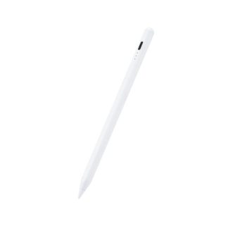 P-TPACSTAP03WHタッチペン/スタイラス/充電式/iPad専用/パームリジェクション対応/傾き検知対応/磁気吸着/USB-C充電/樹脂製ペン先/ホワイトエレコム㈱