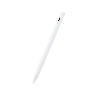 P-TPACSTAP04WHタッチペン/スタイラス/充電式/iPad専用/パームリジェクション対応/傾き検知対応/磁気吸着/USB-C充電/金属ペン先/ホワイトエレコム㈱
