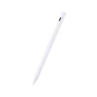 P-TPACSTAP05WH<BR>タッチペン/スタイラス/充電式/iPad専用/パームリジェクション対応/磁気吸着/USB-C充電/ペン先交換可能/ホワイト<BR>エレコム㈱