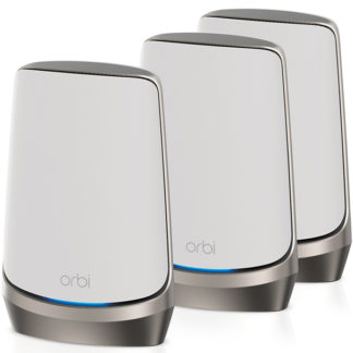 RBKE963-100JPS<BR>Orbi WiFi 6E AXE11000 クアッドバンドメッシュWiFi システム スターターキット3台セット<BR>ＮＥＴＧＥＡＲ　Ｉｎｃ．