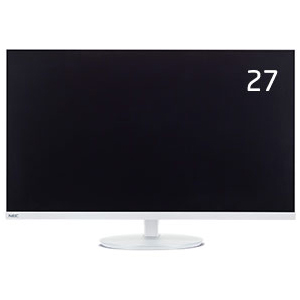 LCD-AS274F27型3辺狭額縁VAワイド液晶ディスプレイ（白色）/1920×1080/DisplayPort、ミニD-Sub15ピン、HDMI、ステレオミニジャック/ホワイト/スピーカ/〔5年保証〕日本電気㈱