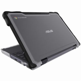 06C011<BR>SlimTech 薄型対衝撃ハードケース Asus Chromebook CR1100 (2in1 and Clamshell) Black タブレットモード切替可能<BR>Ｇｕｍｄｒｏｐ