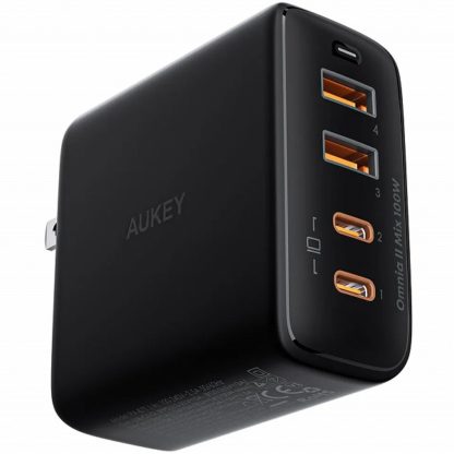 PA-B7T-BKUSB充電器 Omnia II Mix 100W PD対応 [USB-A 2ポート/USB-C 2ポート] ブラックＡＵＫＥＹ