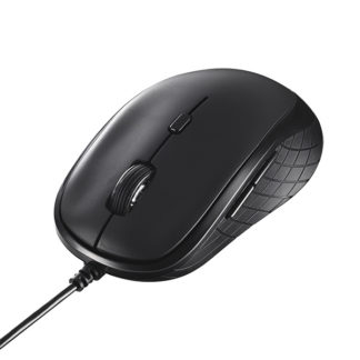 BSMBU310BK<BR>有線BlueLEDマウス 5ボタン ブラック<BR>㈱バッファロー（サプライ）