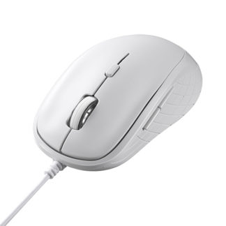 BSMBU310WH<BR>有線BlueLEDマウス 5ボタン ホワイト<BR>㈱バッファロー（サプライ）