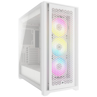CC-9011243-WW<BR>ミドルタワー型PCケース iCUE 5000D RGB Airflow Mid-Tower True White<BR>ＣＯＲＳＡＩＲ