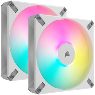 CO-9050160-WW<BR>ケースファン AF140 RGB ELITE WHITE Dual Pack with Lighting Node CORE XT<BR>ＣＯＲＳＡＩＲ