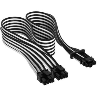 CP-8920333<BR>Premium Individually Sleeved 12+4pin PCIe Gen 5 Type-4 600W 12VHPWR Cable Black&White<BR>ＣＯＲＳＡＩＲ