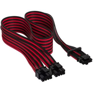 CP-8920334Premium Individually Sleeved 12+4pin PCIe Gen 5 Type-4 600W 12VHPWR Cable Black&RedＣＯＲＳＡＩＲ