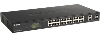 DGS-1100-26MPV2/A3DGS-1100-26MPV2 ギガビットL2 Easyスマートスイッチ、PoE+対応(最大370W給電)、10/100/1000BASE-Tポート（PoE+）×24、10/100/1000BASE-T×2、SFPスロット（Combo）×2ディーリンクジャパン㈱