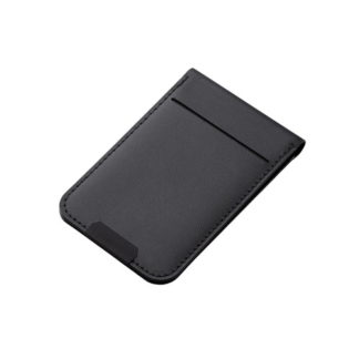 AMS-BPDSFBK<BR>背面フリーアングルスタンド/マグネット取付/MagSafe対応iPhone用/カードポケット付き/ブラック<BR>エレコム㈱