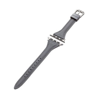 AW-41BDLHVJBK<BR>Apple Watch 41/40/38mm用バンド/ハイブリッドレザー/スリム/チャコールブラック<BR>エレコム㈱