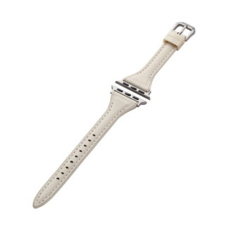 AW-41BDLHVJGY<BR>Apple Watch 41/40/38mm用バンド/ハイブリッドレザー/スリム/グレージュ<BR>エレコム㈱