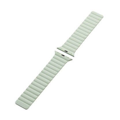 AW-41BDMAGGNApple Watch 41/40/38mm用バンド/マグネット/シリコン/グリーン×ホワイトエレコム㈱