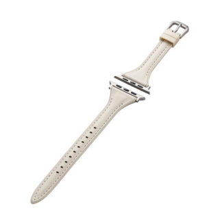 AW-45BDLHVJGY<BR>Apple Watch 49/45/44/42mm用バンド/ハイブリッドレザー/スリム/グレージュ<BR>エレコム㈱