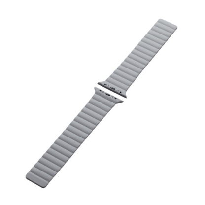 AW-45BDMAGGYApple Watch 49/45/44/42mm用バンド/マグネット/シリコン/グレーエレコム㈱