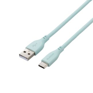 MPA-ACSS20GN<BR>USB-A to USB Type-Cケーブル/なめらか/2.0m/パールグリーン<BR>エレコム㈱
