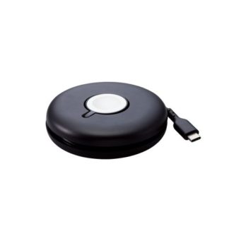 MPA-AWSTCQBK<BR>Apple Watch磁気充電ケーブル/高速充電対応/スタンドタイプ/USB Type-C/ブラック<BR>エレコム㈱