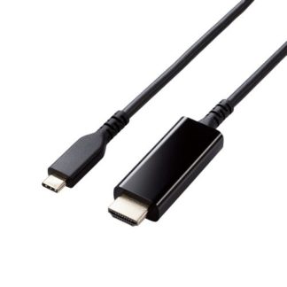 MPA-CHDMIS30BK<BR>映像変換ケーブル/USB Type-C - HDMI/ミラーリング対応/60Hz/高耐久/3.0m/ブラック<BR>エレコム㈱