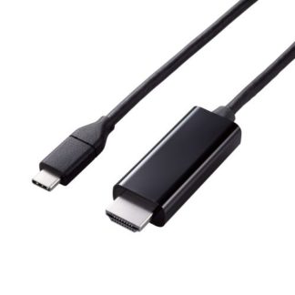 MPA-CHDMIY10BK<BR>映像変換ケーブル/USB Type-C - HDMI/ミラーリング対応/60Hz/やわらか/1.0m/ブラック<BR>エレコム㈱