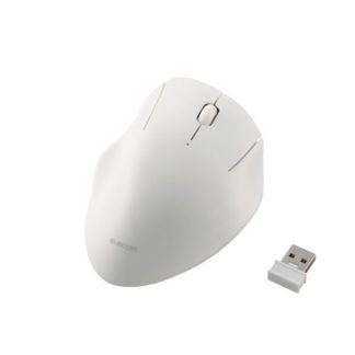 M-SH10DBSKWH<BR>マウス/SHELLPHA/無線2.4GHz/3ボタン/抗菌仕様/静音設計/ホワイト<BR>エレコム㈱