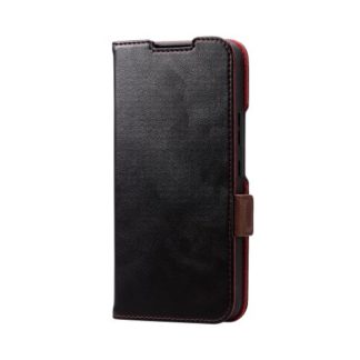 PM-G233PLFYBK<BR>Galaxy A54 5G (SC-53D/SCG21)用レザーケース/手帳型/ステッチ/耐衝撃/磁石付き/ブラック<BR>エレコム㈱