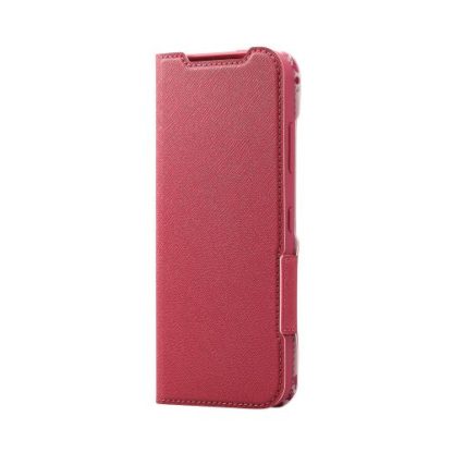 PM-K222PLFUJPNDかんたんスマホ3用レザーケース/手帳型/UltraSlim/Flowers/薄型/磁石付き/ディープピンクエレコム㈱