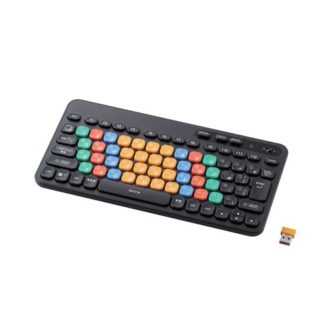 TK-FS10DMKBK<BR>パソコン学習用キーボード/KEY PALETTO/無線(2.4GHz)/メンブレン式/ミニサイズ/抗菌/ブラック<BR>エレコム㈱