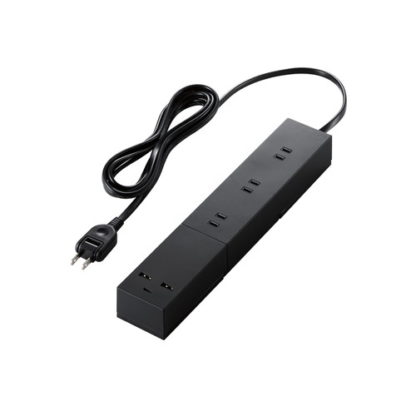 T-U03-3320BKUSBタップ/USB Type-C×1(最大30W)/USB-A×2(最大12W)/最大出力32W/AC差込口×3/脚パーツ付き/2.0m/ブラックエレコム㈱