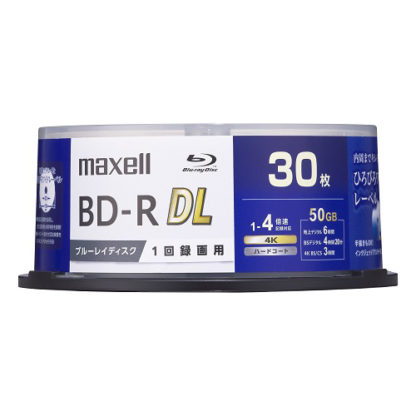 BRV50WPG.30SP録画用 BD-R DL 標準260分 4倍速 ワイドプリンタブルホワイト 30枚スピンドルケースマクセル㈱