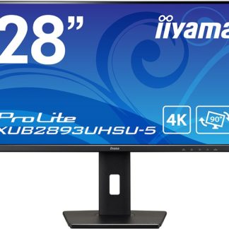 XUB2893UHSU-B5液晶ディスプレイ 28型/3840×2160/HDMI、DisplayPort/ブラック/スピーカー：あり/IPS方式パネル/昇降/回転）㈱マウスコンピューター／ｉｉｙａｍａ