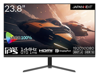 JN-238Gi144FHDRゲーミング液晶ディスプレイ/23.8型/1920×1080/HDMI×2、DP×2/ブラック/スピーカー：無㈱ＪＡＰＡＮＮＥＸＴ