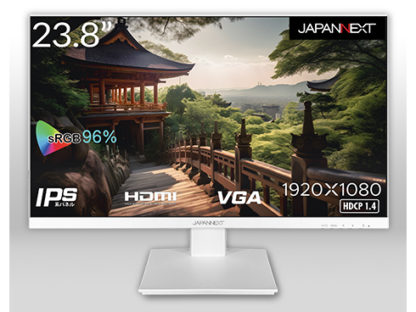 JN-238i75F-W液晶ディスプレイ/23.8型/1920×1080/HDMI×1、VGA×1/ブラック/スピーカー：無㈱ＪＡＰＡＮＮＥＸＴ