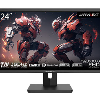 JN-G24T165FHDR-HSP<BR>ゲーミング液晶ディスプレイ/24型/1920×1080/HDMI×2、DP×1/ブラック/スピーカー：有/昇降式スタンド<BR>㈱ＪＡＰＡＮＮＥＸＴ
