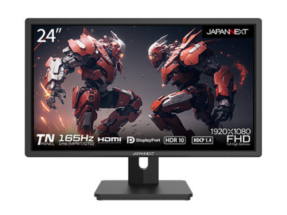 JN-G24T165FHDR-HSPゲーミング液晶ディスプレイ/24型/1920×1080/HDMI×2、DP×1/ブラック/スピーカー：有/昇降式スタンド㈱ＪＡＰＡＮＮＥＸＴ