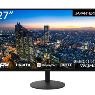 JN-IPS271WQHD-N<BR>液晶ディスプレイ/27型/2560×1440/HDMI×1、DP×1/ブラック/スピーカー：有<BR>㈱ＪＡＰＡＮＮＥＸＴ