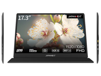 JN-MD-IPS1730FHDR液晶ディスプレイ/17.3型/1920×1080/miniHDMI×1、USB Type-C×2/ブラック/スピーカー：有㈱ＪＡＰＡＮＮＥＸＴ