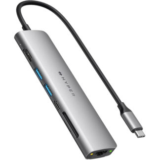 HP-HD22HGR<BR>HyperDrive SLAB 7-in-1 USB-Cハブ グレー<BR>㈱ロア・インターナショナル