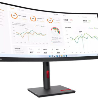 63D4GAR1JP<BR>ThinkVision T34w-30 （34型/3440×1440/DisplayPort x1、HDMI x1、USB Type-C x1/黒/スピーカーなし）<BR>レノボ・ジャパン（同）