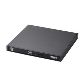 LBD-PWB6U3CSBK<BR>ポータブルBlu-rayディスクドライブ/USB3.2 Gen1/スリム/再生&書き込みソフト付/UHDBD対応/Type-C&Type-Aケーブル付属/ブラック<BR>ロジテック㈱