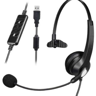 MDS-HSUAKM01BK<BR>USB接続 ノイズキャンセリングマイク付きヘッドセット（片耳タイプ） ブラック<BR>㈱エムディーエス