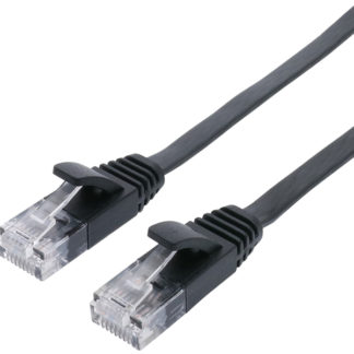 C6A-F02BK<BR>CAT6A LANケーブル 極うすフラット 2m ブラック<BR>㈱ミヨシ