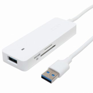 USH-10G2A/WH<BR>USB3.2 Gen2対応USBハブ カードリーダ USB A ホワイト<BR>㈱ミヨシ